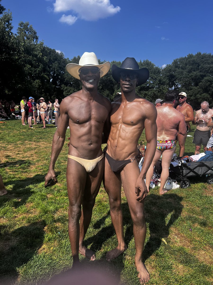 RAGE_JACKSON_'s tweet photo. What’s better than 1 chocolate cowboy? 
2 chocolate cowboys #SecondSunday #NYC https://t.co/ew7FOnBAVq