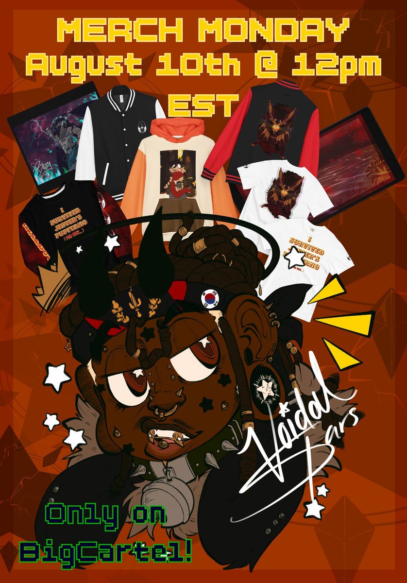 VoidalStarsVT's tweet photo. The time is NOW GO GO GO!!

BE READY FOR AUTUMN AND KICK ITS ASS

https://t.co/nlfkcDhc6S

#Merch #VoidalStars #VacuaSidera #Bipocartist #blackartist https://t.co/Rmq9UGOMcx