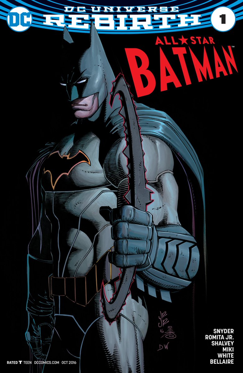 Ssnyder1835's tweet photo. Ten years ago, @JrRomita and I launched ALL-STAR BATMAN!

Such a blast to write this book and John did some incredible work alongside @DannyMiki_ and @DeanWhiteColor. Go revisit this series in single issue or collected format and let us know what you think! https://t.co/CQPQkTAQJo