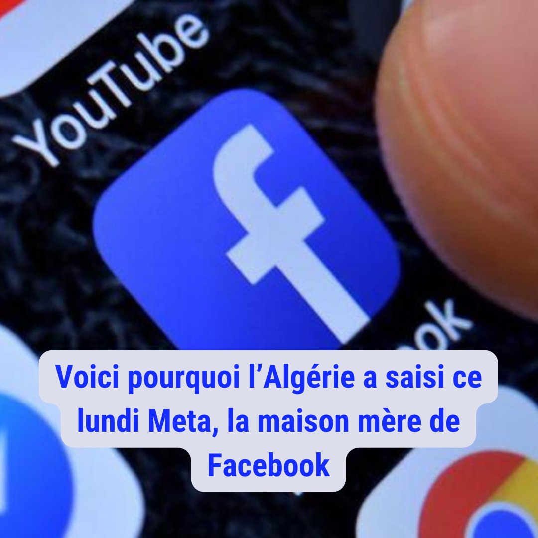 DzNtic's tweet photo. Voici pourquoi l’Algérie a saisi ce lundi Meta, la maison mère de Facebook

Les détails dans le lien suivant ⤵
https://t.co/BR1G2e9zyD

#algerie #facebook #meta #WhatsApp https://t.co/faMWnjyI0U