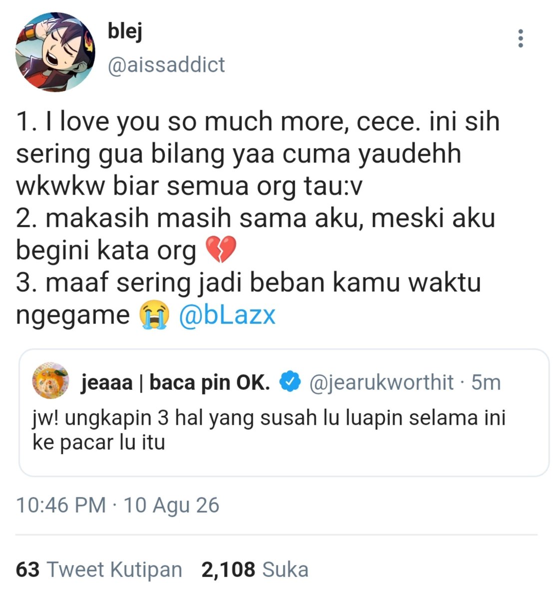 heyitsacil's tweet photo. 𝐖𝐨𝐫𝐭𝐡 𝐈𝐭; halitau  ,  blice  daily chat au! 💌  #boicest https://t.co/7op3Pzwivs