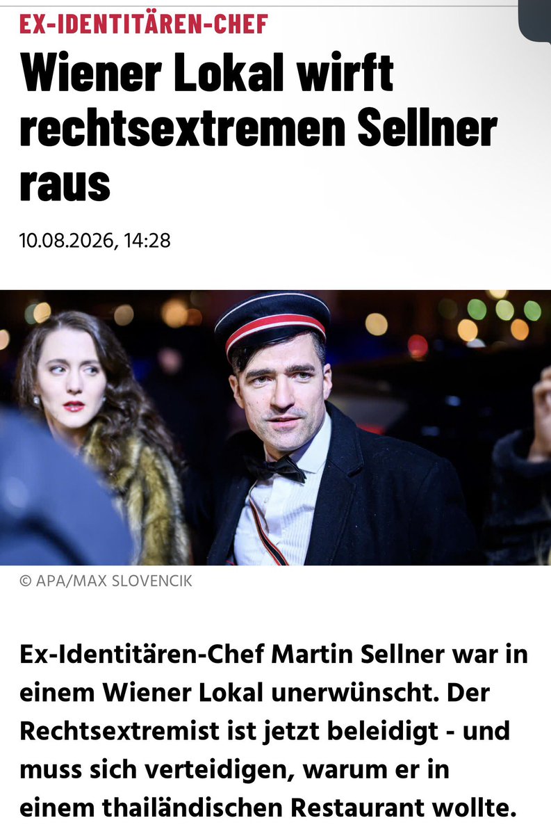 MartinSellner_'s tweet photo. Ich musste mich in keinem Punkt vor Patrioten verteidigen. Tatsächlich habe ich auf die idiotische Linke reagiert. Die meinten, dass man als Patriot nicht thailändisch essen darf. 

Aus meiner Sicht kann man als Patriot außer Kebab alles essen. Kulinarische Vielfalt bedeutet nicht Bevölkerungsaustausch. Man kann Sushi schätzen und für  Remigration sein.