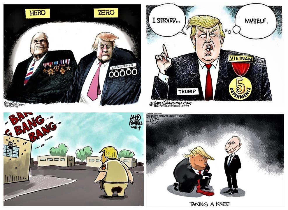 RuanoFaxas's tweet photo. Donald #Trump, the biggest criminal in the #UnitedStates, is attacking, through #DHS-#ICE, the families of U.S. military personnel. What a disgrace to this country!

https://t.co/BiVovSygB0

https://t.co/67WCYm7rk8

https://t.co/G4ZmyR1TT5

https://t.co/ruwukP1kMN

[...] Donald Trump, 45th & 47th President of the United States and Commander-in-Chief of the United States Armed Forces, the dirtiest and most shameful example in the entire history of the 45 presidents that the United States has had [...] #DonaldTrump has never served in the U.S. military, nor as a soldier in any war. He received multiple draft deferments during the #Vietnam War era and was never inducted into service. He was diagnosed with bone spurs (calcium build-up in his heels). This diagnosed condition earned him a 1-Y medical deferment, which was later converted to a permanent 4-F classification, officially disqualifying him from service [...] The Vietnam War was a protracted Cold War conflict that lasted for nearly 20 years, spanning from November 1, 1955, to April 30, 1975. Direct U.S. military involvement escalated heavily in 1965 and effectively concluded when the last American combat troops withdrew in March 1973 [...] Under common modern (broadly 20th/21st-century) rankings of U.S. overseas conflicts that treat prolonged interventions as wars, the Vietnam War ranks as the third-longest: 1. War in Afghanistan (2001–2021): ~19.9 years (longest completed major war), 2. U.S. intervention in Somalia (2007–present, focused on counterterrorism against groups such as Al-Shabaab): ~19.6 years (ongoing), 3. Vietnam War (1955–1975): ~19.4 years [...] Biographical research and public records indicate that the direct paternal Trump family line in the United States has no documented record of active military service across five generations, spanning roughly 150 years and major conflicts including both World Wars. Generational Breakdown. 1. Friedrich (Frederick) Trump (Grandfather): Emigrated from Germany at 16 to avoid mandatory military service in Bavaria and never served in the U.S. military. 2. Fred Trump Sr. (Father): Did not serve in WWII, receiving deferments for his work in essential housing development. 3. Donald Trump: Avoided service during Vietnam via four student deferments and one medical deferment for bone spurs. 4. Family Members: None of Donald Trump’s siblings or children (Donald John #TrumpJr., Ivana Marie "#Ivanka" Trump, #Eric Frederick Trump, #Tiffany Ariana Trump, #Barron William Trump) have a record of service in the U.S. armed forces [...] The Trump family—starting with his paternal grandfather, continuing with his father, and extending to him, his children, and his wives (especially the latest one, the Yugoslav-Slovenian, #Melania)—is notorious for corruption, fraud, and illicit business dealings, as well as for alcohol, drug, and sexual (sex) activities (prostitution, prostitute, escort) that offend the morals of truly religious people who respect U.S. laws [...] THE TRUMP FAMILY HAS NO RECORD OF MILITARY SERVICE IN 5 GENERATIONS, 2 WORLD WARS, AND OVER 150 YEARS [...] "How many of the Trump family has served in the US Armed Forces? None, nada, zero……In fact, the Trump men have had a reputation for avoiding military service. Friedrich Trump- Is Donald Trump’s grandfather. When he realized he was close to the age of compulsory military service in the Bavarian army, he emigrated to the United States. After making his money off of the gold miners headed to the Yukon, he returned to Germany to get married. When authorities found that he had emigrated when young to avoid fulfilling his military service, he lost his Bavarian citizenship; he and his family returned to the United States. Frederick Christ Trump Sr. - Is Donald Trump’s father. Trump was investigated by a U.S. Senate committee for wartime profiteering (1954), and by the U.S. Justice Department's Civil Rights Division for civil rights violations (1973). Trump's reputation as a landlord inspired a critical song by tenant and folk singer Woody Guthrie. For decades after World War II Trump told friends and family that his family was of Swedish origin, to avoid confrontation with the largely Jewish tenant population living in his rental properties. He had three sons; Frederick Christ Trump Jr., Donald Trump, and Robert Trump, none of which served in the military. Donald is famous for taking multiple deferments, because of bone spurs. He has argued that his time at the New York Military Academy should count for something. Let’s keep in mind he was there from the age of 13 to 18, so middle school and high school. His father sent him to the Military Academy 'to straighten him out' because he was a bit of a problem child. While at school, he was removed from a position as a company commander and placed into a position on the administrative staff (he will also argue that he was 'promoted'), but it was actually because of his ineffectiveness as a leader and manager. Donald’s Sons have not served or do I expect them to ever do so" […] Historical records, local contemporary newspapers, and regional accounts indicate that Friedrich Trump’s frontier lodgings and restaurants provided private rooms, alcohol, and accommodations that facilitated prostitution and gambling to draw in miners and maximize profits [...] While biographers and historians have documented that these operations functioned as brothel-hotels, Donald Trump has publicly rejected these characterizations as inaccurate [...] And in which "immoral, criminal, and even illegal sexual activities" is Donald Trump *not* involved? Aside from Trump’s long-standing and well-known ties to sex offender Jeffrey #Epstein, or to the famous corrupt Jewish #gay lawyer Roy #Cohn (Roy Marcus Cohn), the statements posted online—on social media—by former Russian President Dmitry #Medvedev are particularly striking: "Former Russian President Dmitry Medvedev (Дмитрий Медведев) regarding 'Donald Trump's dubious #sex life': 'Trump should not think that the video archive [Epstein Files, #Kompromat #Компромат: Steele Dossier, Trump–Russia Dossier, Sex] of his past immoralities is only in the hands of Mossad' and '#Russia isn’t #Israel or even #Iran'" [...] What a huge disgrace for the United States! The biggest criminal the United States —Donald Trump—persecuting, attacking, imprisoning, and deporting the family members of active-duty U.S. military personnel [...] "More than 50 (or 51 or 52) parents and spouses of active-duty U.S. service members have been detained by ICE (with at least 6 deported and 1 self-deporting), plus over 150 immediate family members of military veterans arrested in a roughly one-year period; no comparable comprehensive figures exist for families of U.S. law enforcement officers" [...] "125 military #veterans detained (34 placed into removal proceedings)" [...] Joe #Biden @JoeBiden, 46th President of the United States, January 28, 2024: "Our veterans aren’t losers. The only loser I see is Donald Trump" […] Barack #Obama, @BarackObama, 44th President of the United States, August 2, 2016, during a joint press conference with Singapore Prime Minister Lee Hsien Loong at the White House (East Room): "Yes, I think the Republican nominee [Donald Trump] is unfit to serve as president. I said so last week and he keeps on proving it" […]