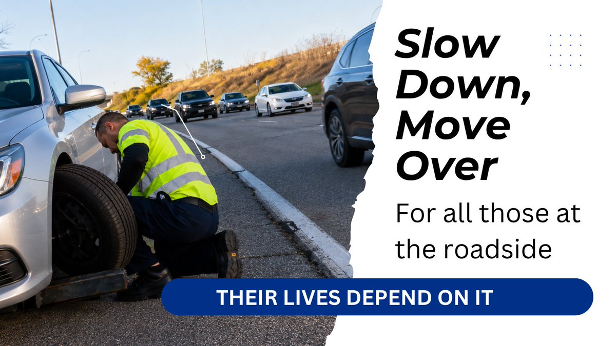 AAAOKNews's tweet photo. Changing one lane could save a life.
When it's safe to do so, move over for roadside workers and emergency responders.
#MoveOverMonday https://t.co/v3BF2klidc