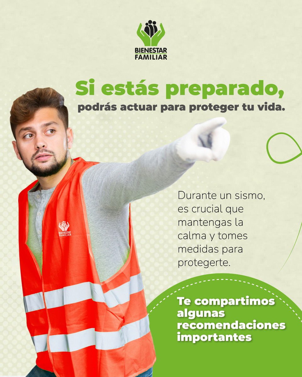 ICBFColombia's tweet photo. Durante un sismo, mantén cerca a niñas y niños, ayúdalos a proteger su cabeza y aléjalos de objetos que puedan caer. Tu calma también les da seguridad. Si conoces una amenaza o vulneración de sus derechos, comunícate con la Línea 141 del #BienestarFamiliar https://t.co/c0hd6zVO81