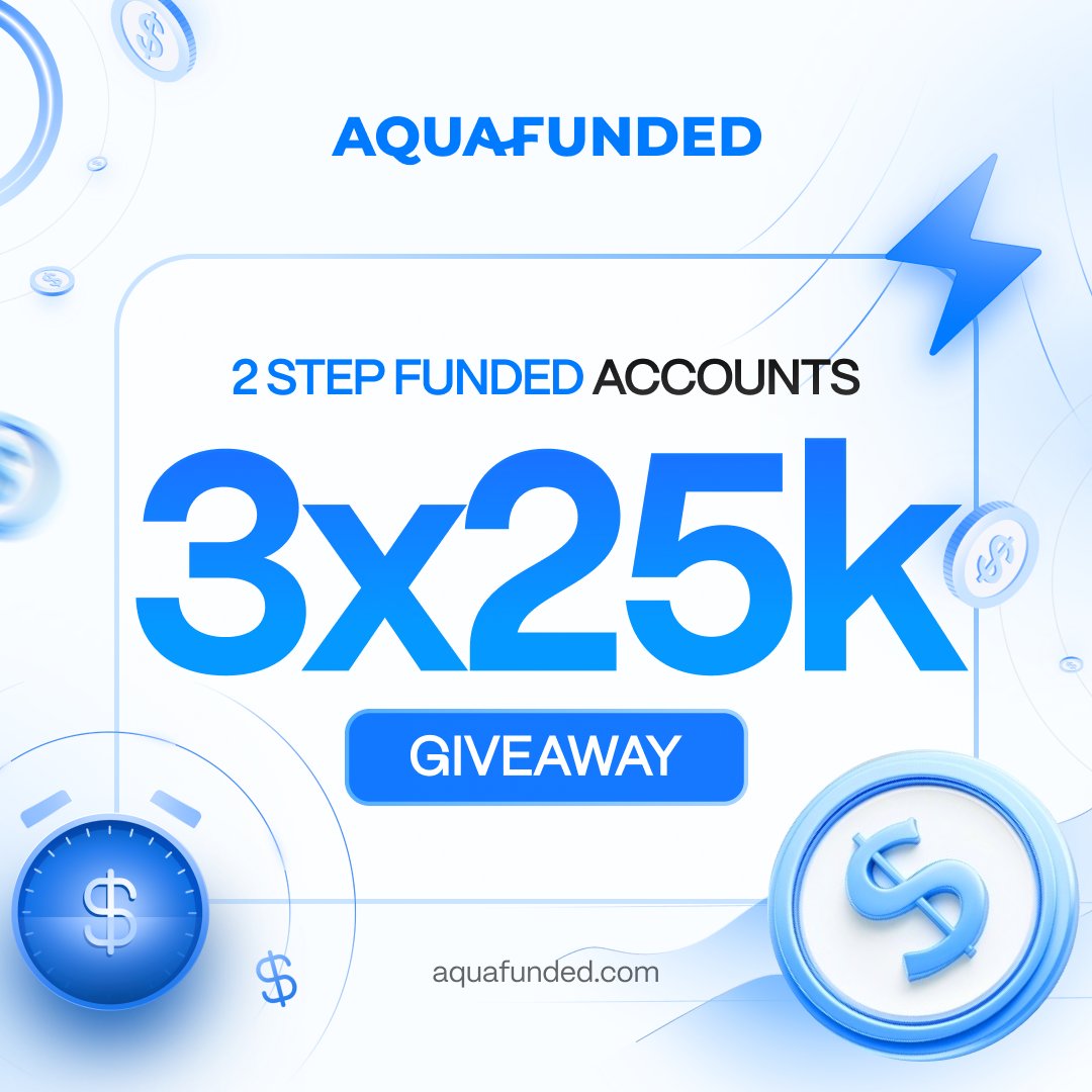 madeinwings's tweet photo. 3 x $25K Aqua Funded Giveaway🎉  

To participate:
—Follow: @madeinwings &amp; @AquaFunded
—Tag 3 traders
—Like &amp; Retweet this post.
—Signup : https://t.co/egqr8C8Hj7

—Also Follow: @Zack_fx_ | @PropFirmStars | @Quantivor | @iTrades7

Winners announced in 3 days! https://t.co/ZqTIFNbYHr