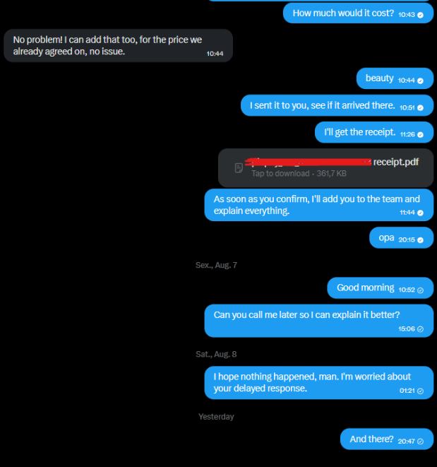 ODavidd_'s tweet photo. Don't buy anything from this guy, he'll take your money and won't reply to you, @Teteuxq  is a scammer and a con artist! 

Don't trust a famous or attractive profile, it might just be an illusion. https://t.co/iKpVXVPpL9