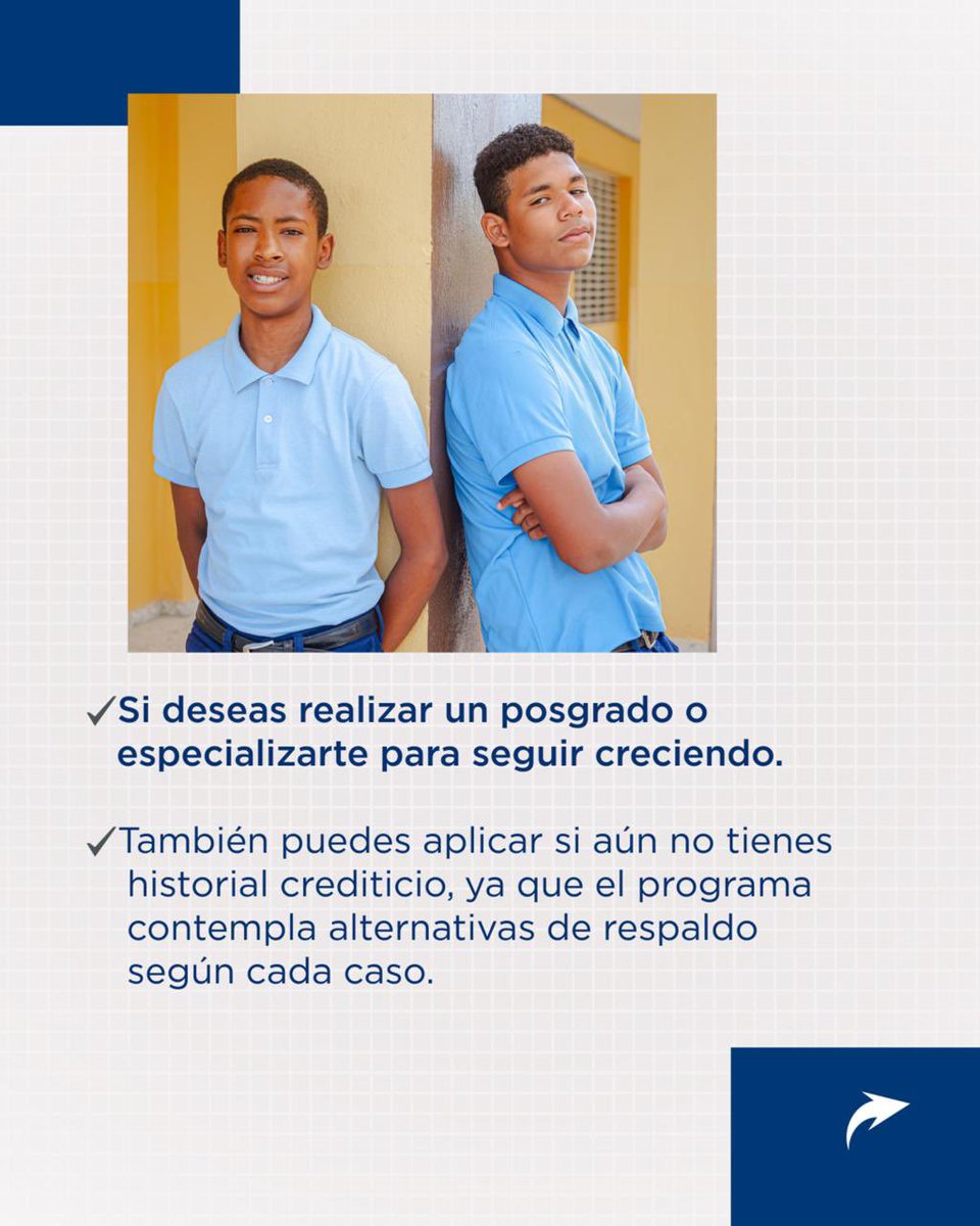 EducacionRDo's tweet photo. Cada historia es diferente, pero todas tienen algo en común: el deseo de seguir aprendiendo.

Si estás por terminar el bachillerato, ya cursas una carrera, deseas estudiar un técnico o realizar un posgrado, Impulsa tu Futuro puede ser una alternativa para continuar tu formación.

Conoce si este programa es para ti.

🌐 Más información en https://t.co/7dJ8W0f4h4