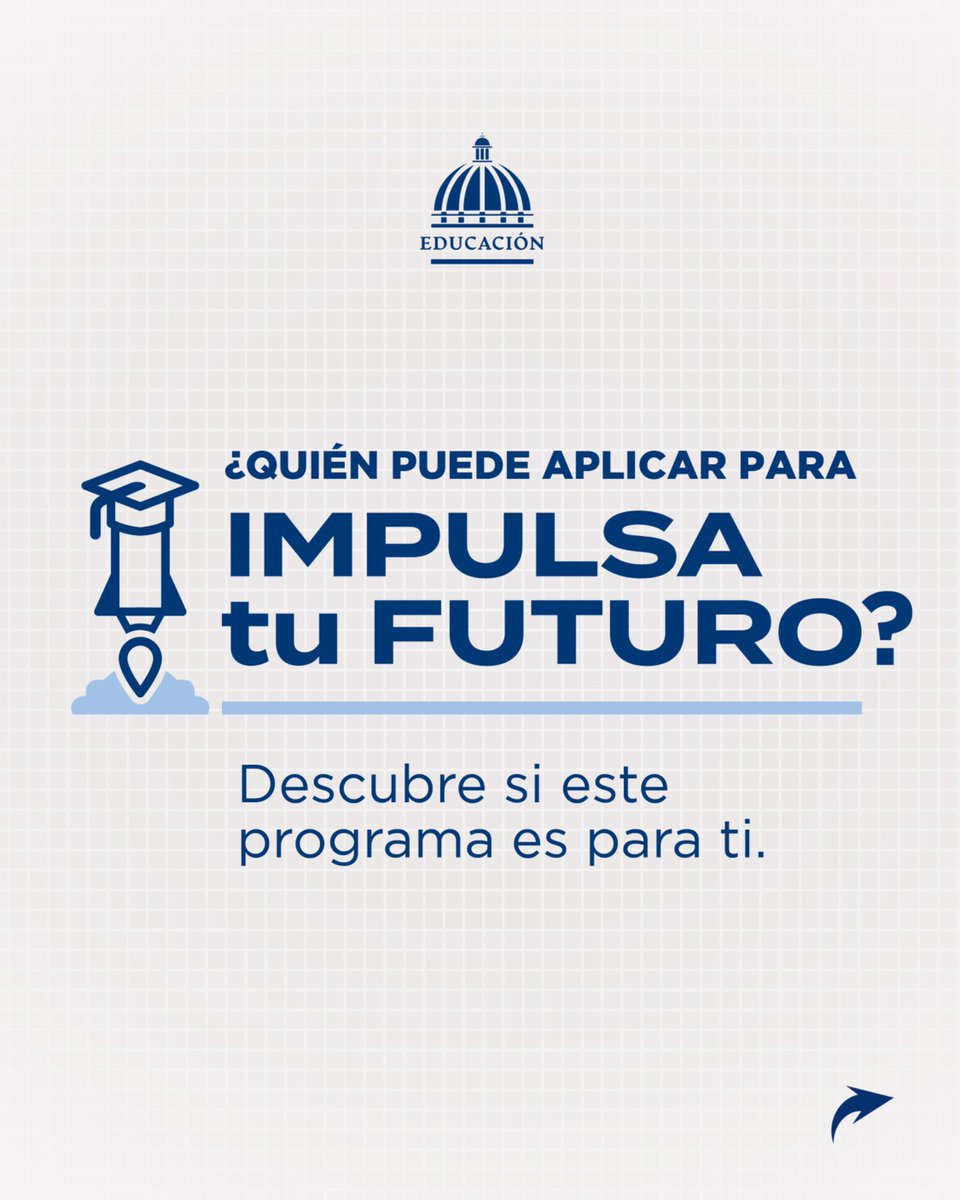 EducacionRDo's tweet photo. Cada historia es diferente, pero todas tienen algo en común: el deseo de seguir aprendiendo.

Si estás por terminar el bachillerato, ya cursas una carrera, deseas estudiar un técnico o realizar un posgrado, Impulsa tu Futuro puede ser una alternativa para continuar tu formación.

Conoce si este programa es para ti.

🌐 Más información en https://t.co/7dJ8W0f4h4