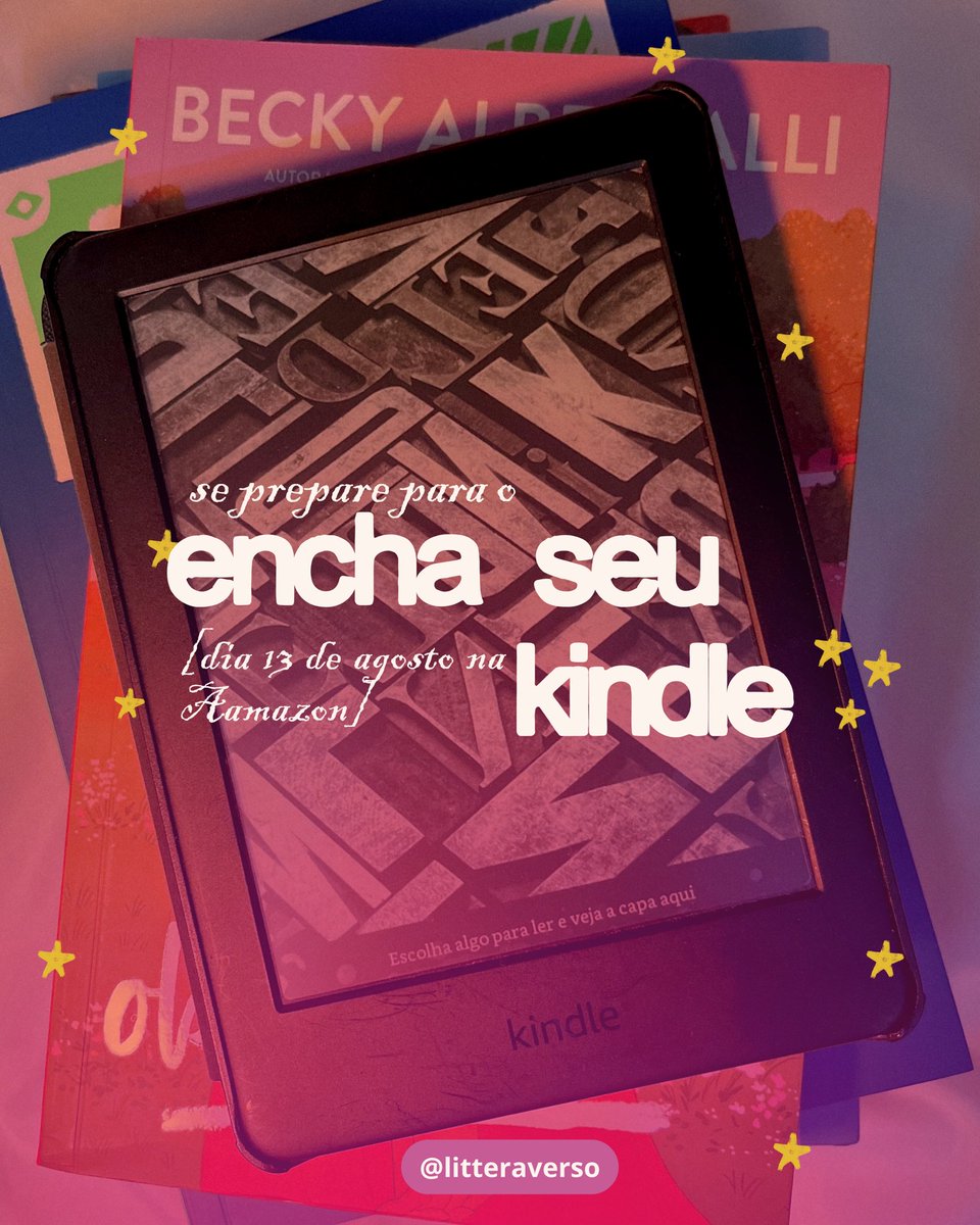 litteraverso's tweet photo. ATENÇÃO 🚨 O ENCHA SEU KINDLE ESTÁ CHEGANDO ✨

No dia 13 de agosto, começará o evento organizado pela @divulganacional em parceria com o @brkindle. 

Seu livro estará no evento? Conta para a gente nos comentários ⬇️ https://t.co/5bzd5dAd5f