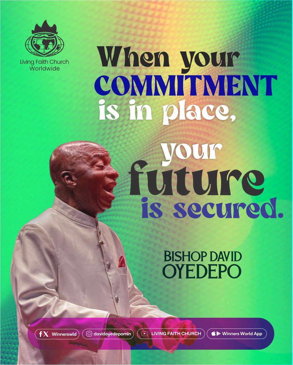 WinnersWLD's tweet photo. What could negotiate the commitment of Shadrach, Meshach and Abednego? They took their lives in their hands and went into the fire. However, they didn’t come out of it the same. They came out of the fire as rulers! The king could not negotiate Daniel’s commitment, and Daniel was not afraid of being thrown into the lion’s den for praying to his God. He came out of that den the most honourable man in the whole world. Satan is against your destiny, and until he can cut down your commitment, he can’t tamper with your future.