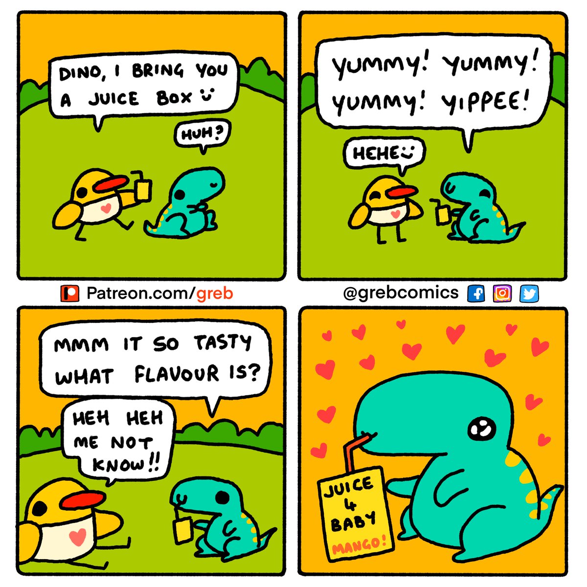 GrebComics's tweet photo. 🥭🦕 https://t.co/0bKEoPHAbs