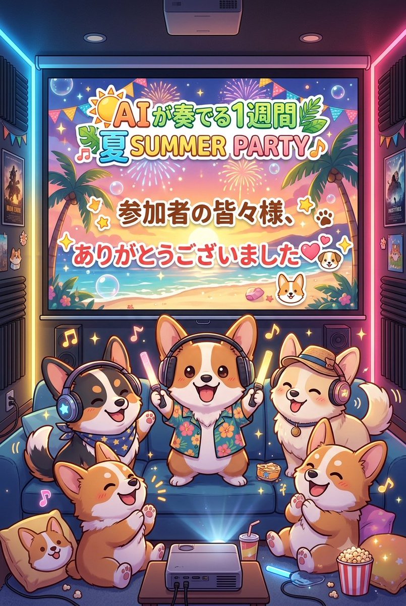 mofuristkoubou3's tweet photo. #AIが奏でる1週間 夏 SUMMER PARTY
主催のsinoさんがプレイリストを纏めて頂きました。
ご参加頂いた皆々様、ありがとうございます✨🎶✨ https://t.co/PFTZKtSLPQ