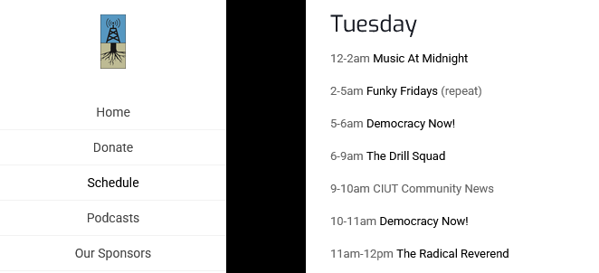 dgrdon's tweet photo. According to an on-air announcement from CIUT 89.5 FM (community radio out of the University of Toronto), @CANADALAND is no longer being aired on the station.

A local news show has taken its place at 9 am on Tuesdays, which will soon be run by journos with the @westendphoenix. https://t.co/ChPrrcp5Sp