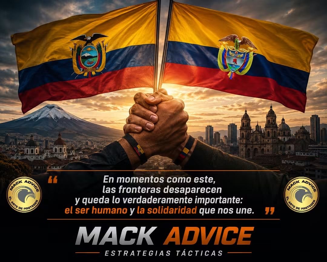 mack_advice's tweet photo. 🇪🇨🤝🇨🇴 En momentos difíciles, las fronteras no nos separan.

Desde Ecuador, Mack Advice Estrategias Tácticas expresa su solidaridad con Colombia y con todos quienes hoy enfrentan momentos de dolor e incertidumbre.

La seguridad también es humanidad, empatía y solidaridad. https://t.co/cBJRxxpKP5