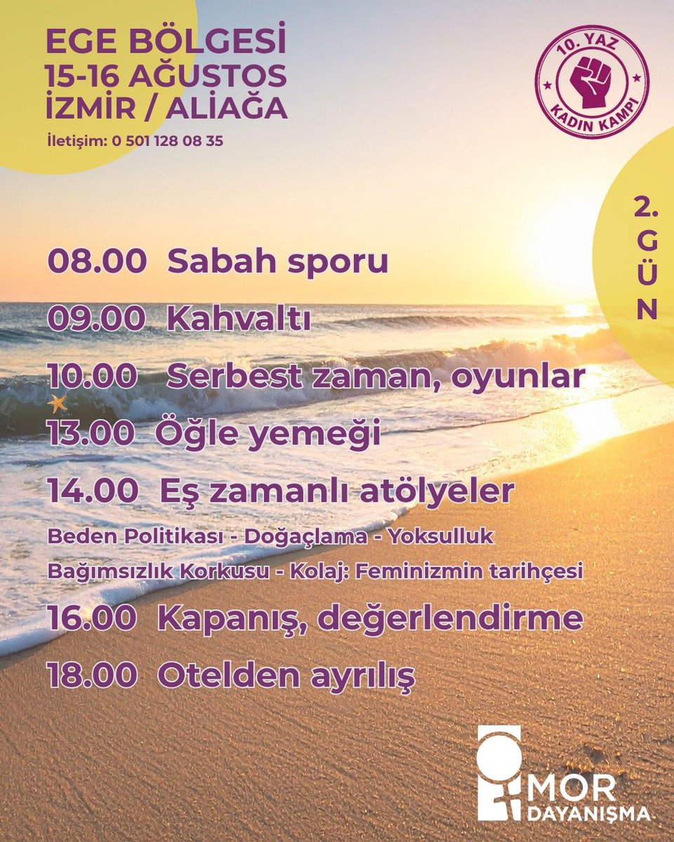 MorDenizlii's tweet photo. Kadınlar olarak kendi sözümüzü, kendi yaşamımızı ve kendi mücadelemizi kuruyoruz. 10. Yaz Kadın Kampı’nda Ege Bölgesi’nden kadınlarla bir araya geliyoruz.
 
Sözümüzü büyütmek, mücadelemizi örgütlemek ve dayanışmayı güçlendirmek için 15-16 Ağustos’ta İzmir/Aliağa’da buluşuyoruz. https://t.co/sxXD99frkb