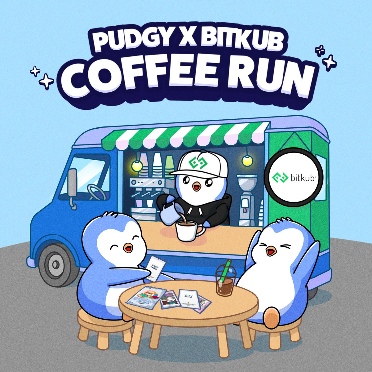 PenguAsia's tweet photo. Find Pengu in Thailand 🇹🇭

Join us with @BitkubOfficial for a morning of coffee, a community run and great conversations.

Whether you’re running, grabbing a coffee or wanting to open the latest KAKAWOW cards, there’s a place for everyone.

RSVP here: https://t.co/6eu1snuGGl https://t.co/AQI5c3o20x