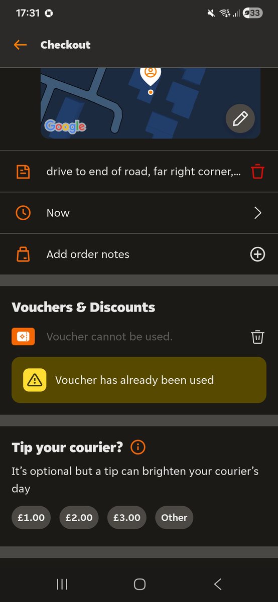 princessspecter's tweet photo. @JustEatUK erm I went to pay, came out the app to get my card details, went back into the app and it said I cant use the voucher as ive already used it? It was my last 50% off voucher?? I hadn't even paid but now it says its used? https://t.co/JdmfPNn0h6