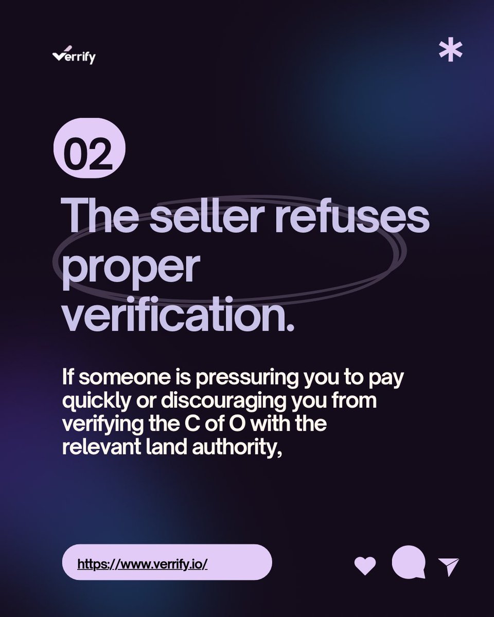 Verrify_'s tweet photo. 🚨 That C of O could look real and still be fake.

A forged or altered C of O can put your entire property investment at risk.

Don’t just look at the document. Verify it.

With Verrify, you can verify property documents and spot potential red flags before you commit your money. https://t.co/M6OntFCj6J