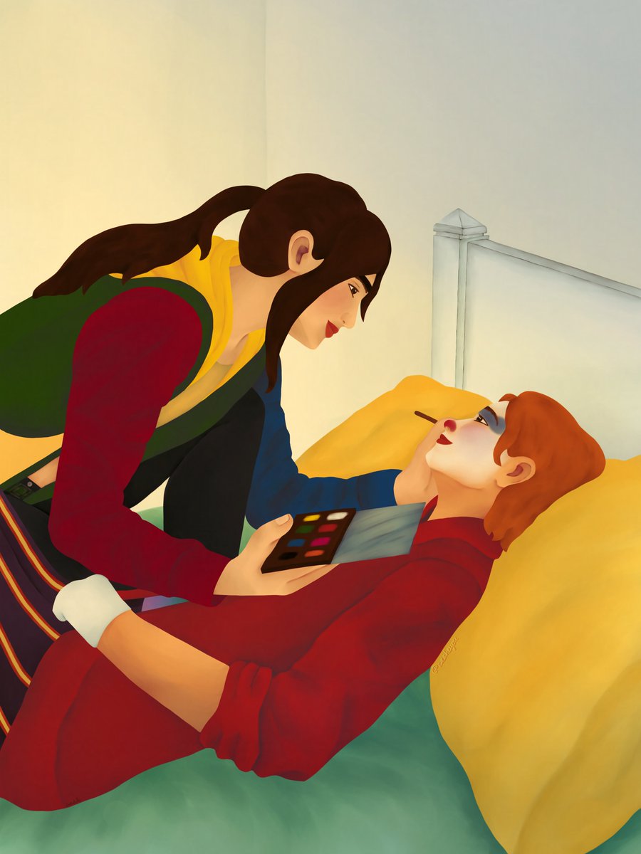 Casheyou's tweet photo. "Morning routine"

#nopixelfanart #gtarp 
[ @mikfoolery @NakkiNakk ]

Its my birthday so everyone gets a art of my fav sapphics :] https://t.co/s6KvDDIh6t