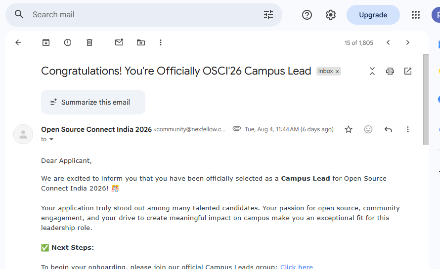 princedotsol's tweet photo. Big news! 🚀

I’m officially selected as a Campus Lead for Open Source Connect India 2026! 

Excited to represent Open Source Connect, connect with fellow builders, contribute to the open-source ecosystem, and create more opportunities for students on campus

Let’s build together https://t.co/NVgFc9NOFD