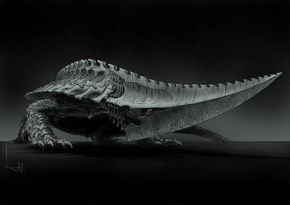 HowmanyWhy36227's tweet photo. Guiron  ギロン
Gamera Rebirth（2023）

Concept art  
by Kan Takahama

#Gamera #ガメラ #kaiju #Godzilla https://t.co/oyXgRxyBAl