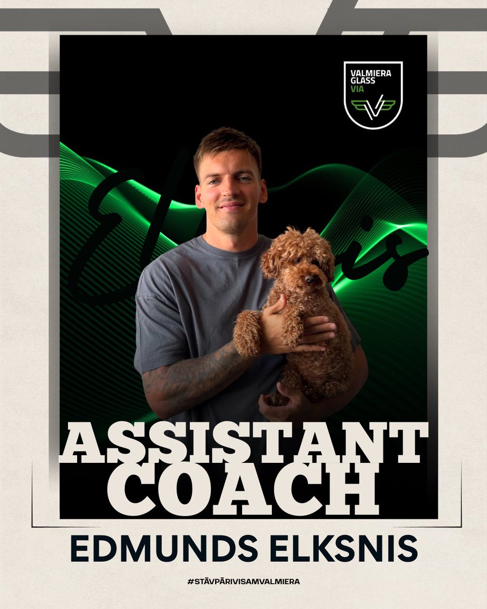 vgvia_basket's tweet photo. Edmunds Elksnis pievienojas VALMIERA GLASS VIA treneru korpusam! 💚🖤

Ilggadējais Valmieras basketbola spēlētājs un bijušais komandas kapteinis Edmunds Elksnis turpmāk VALMIERA GLASS VIA komandā pildīs trenera asistenta pienākumus. Vairākas sezonas pārstāvējis Valmieras krāsas laukumā, Edmunds turpinās būt kopā ar komandu, savu pieredzi un basketbola zināšanas izmantojot jau treneru korpusā.

🎙️ Trenera asistents Edmunds Elksnis: “Esmu ļoti priecīgs atgriezties komandā, šoreiz jau citā ampluā. Pāreja no spēlētāja uz trenera asistenta lomu būs jauns un izaicinošs posms, taču esmu tam ļoti motivēts un gatavs. Ceru komandai nodot savu spēlētāja pieredzi un palīdzēt spēlētājiem sasniegt labāko sniegumu.
Īpaši gaidu arī atkalredzēšanos ar mūsu līdzjutējiem. Ceru, ka tribīnes būs pilnas un mūsu sestais spēlētājs būs kopā ar mums katrā spēlē. Tiekamies zālē!”

🎙️ Ģenerālmenedžeris Roberts Zeile: “Esmu ļoti priecīgs, ka Edmunds pievienojas mūsu treneru kolektīvam. Piecas sezonas būdams komandas kapteinis, viņš pierādīja savas līdera īpašības, profesionalitāti un ļoti labi iepazina kluba vērtības un kultūru.
Pēc 14 sezonām profesionālajā basketbolā Edmunds sāk jaunu posmu, un esmu pārliecināts, ka viņa pieredze, spēles izpratne un autoritāte būs nozīmīgs ieguvums mūsu komandai un spēlētāju attīstībai.”

🎙️ Galvenais treneris Dāvis Čoders: “Man ir liels prieks, ka Edmunds kā nākamo karjeras soli izvēlējies trenera profesiju. Viņa pieredze, spēles izpratne un spēja komunicēt ar spēlētājiem būs nozīmīgs ieguvums mūsu treneru kolektīvam.
Kā spēlētājs Edmunds izcēlās ar enerģiju, pašaizliedzību un cīņassparu — tieši šādu identitāti vēlamies redzēt arī mūsu komandā gaidāmajā sezonā. Ar nepacietību gaidu mūsu kopīgo darbu.”

Gatavojamies jaunajai sezonai — seko līdzi jaunumiem! 🔜

🖇️Plašāk lasi: https://t.co/6OmPIV2twc vai mūsu Facebook lapā

#ValmieraMīlBasketbolu 💚🖤