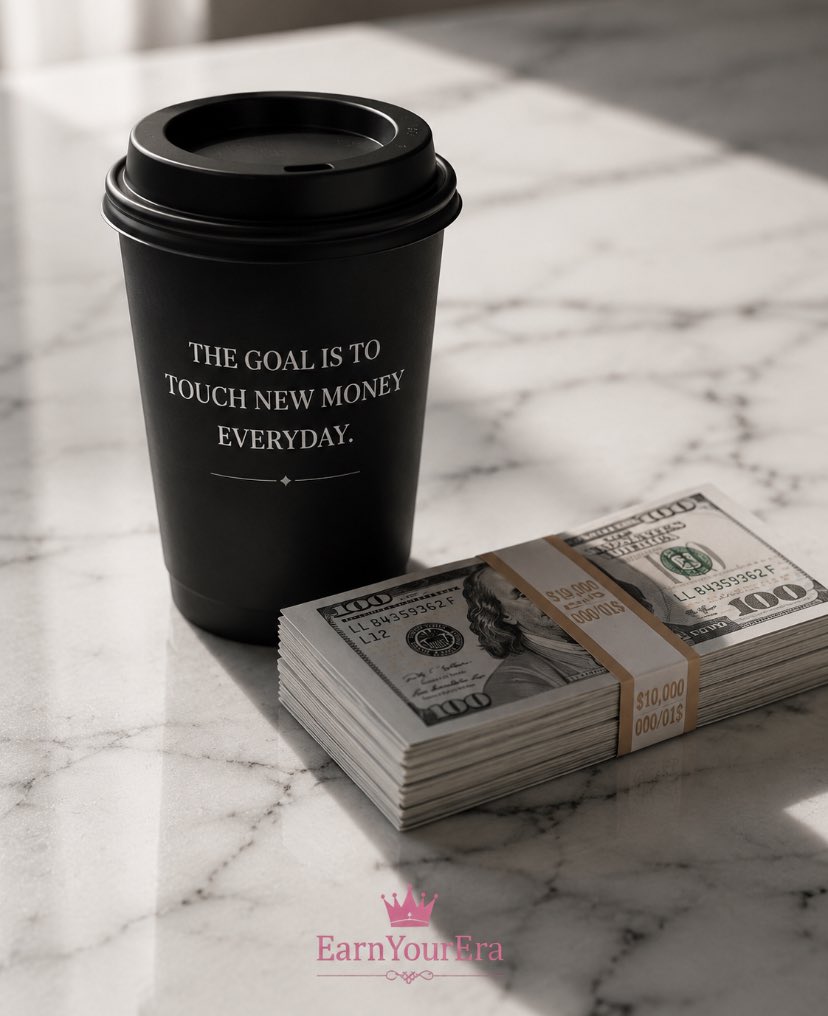 EarnYourEra's tweet photo. New money. New goals. Same ambition. 💸✨ https://t.co/Ie5ymf41Hq