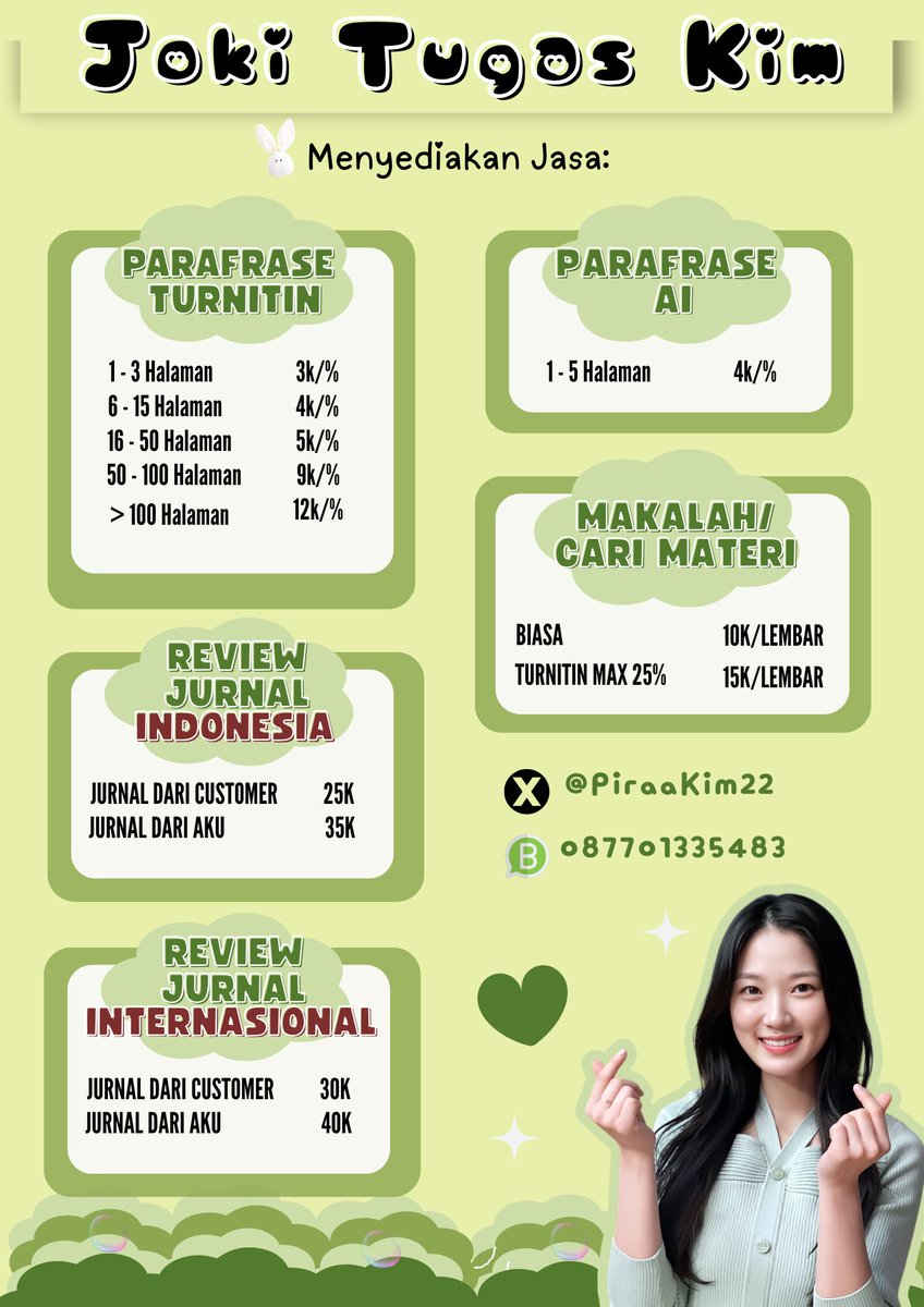 PiraaKim22's tweet photo. @kedelailucup Menyesuaikan jumlah halaman kak https://t.co/WJAg6dr8rg