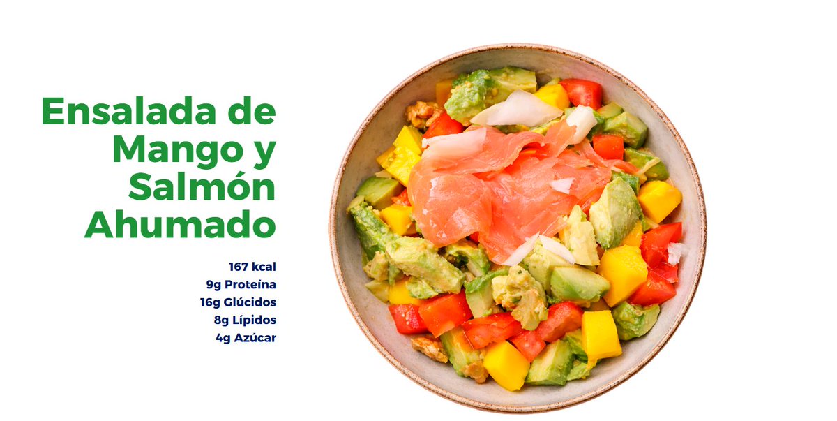 SociedadSeedo's tweet photo. ☀️ ¿No sabes qué comer en verano?
Apuesta por recetas frescas, sabrosas y fáciles de preparar 🥭🥗
Hoy te proponemos una ensalada de mango y salmón ahumado, perfecta para los días de calor.
👉 Descubre la receta en #SEEDOEat:
https://t.co/V86Dwd7r8c
#SEEDO #SEEDOEat #AlimentaciónSaludable #RecetasDeVerano