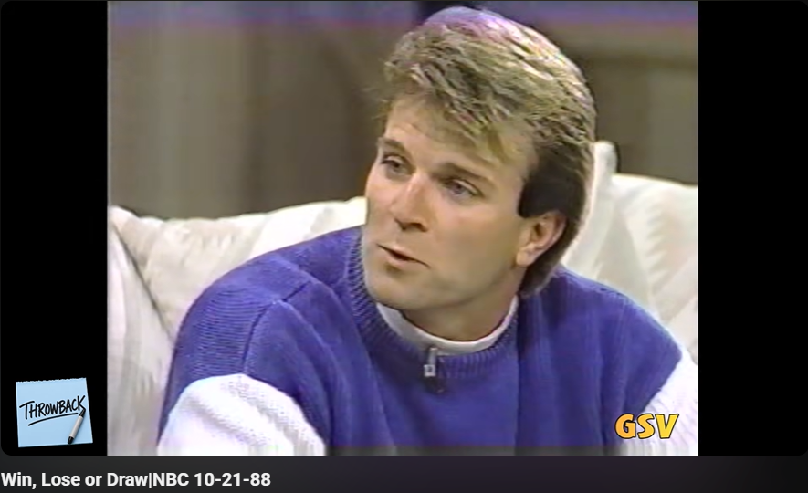 xSmootx's tweet photo. Catching up on some recently uploaded #WinLoseOrDraw and to my surprise, GTA's @ned_luke was a 2-time contestant on the Vicki Lawrence edition of the show, due to a "Snabbergaster" as she put it.
Ned showing off his mobile billboards of a chick magnet or a dude magnet seen here. https://t.co/E8vGBl0crr