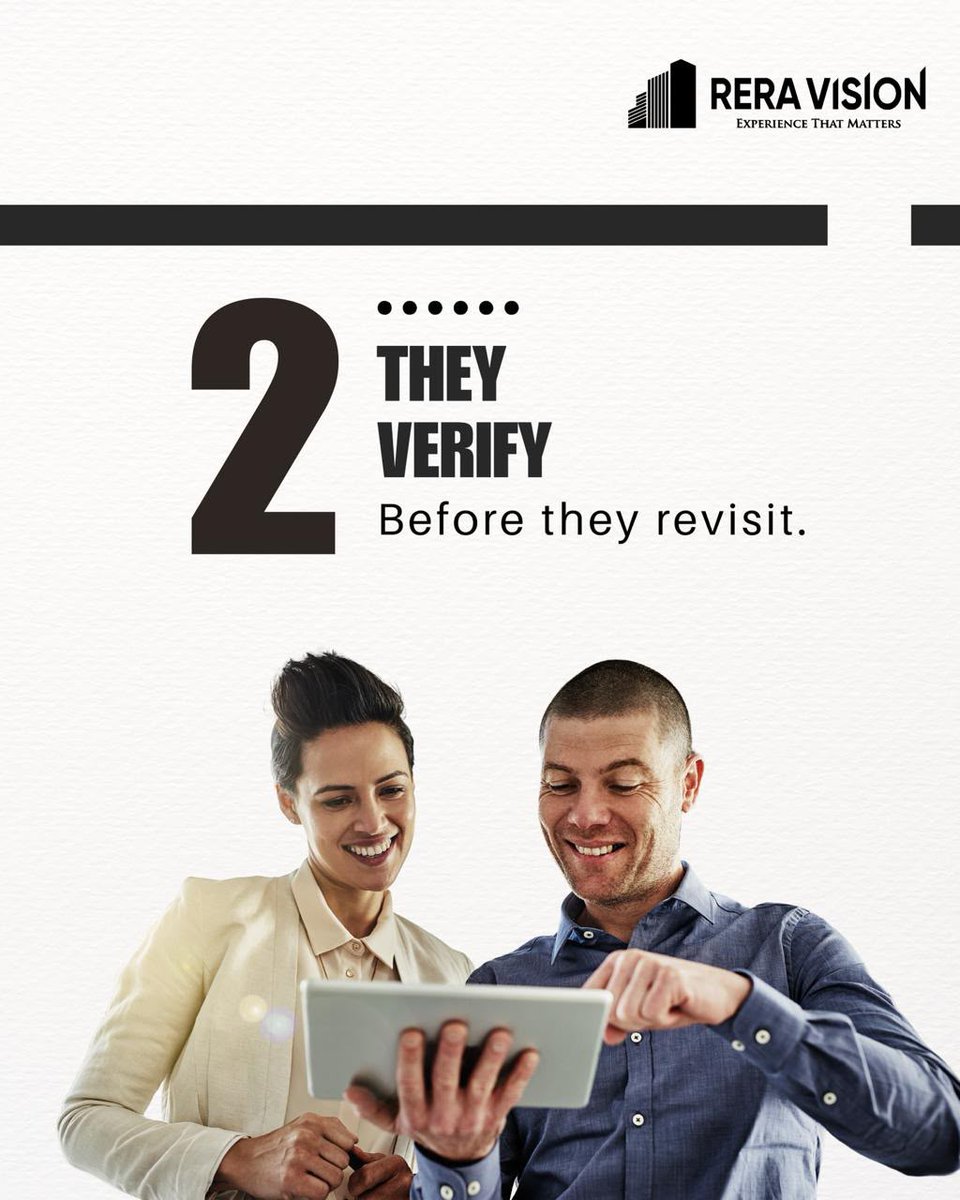 ReraVision's tweet photo. Buyers don't stop after the call, they verify.

They check RERA registration, project updates, and delivery timelines before making decisions. Accurate information builds trust.

Stay verification-ready with RERA Vision.

#RERAVision #RealEstate #HomeBuyers #RERA #Trust https://t.co/DvRQRuz1Xy