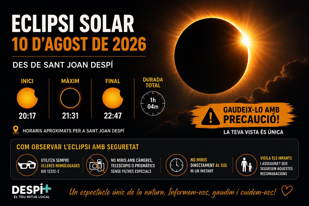 DespiPlus's tweet photo. Ja el tenim aquí 🌘🌘 #SantjoanDespi https://t.co/QbTGZgCnS0