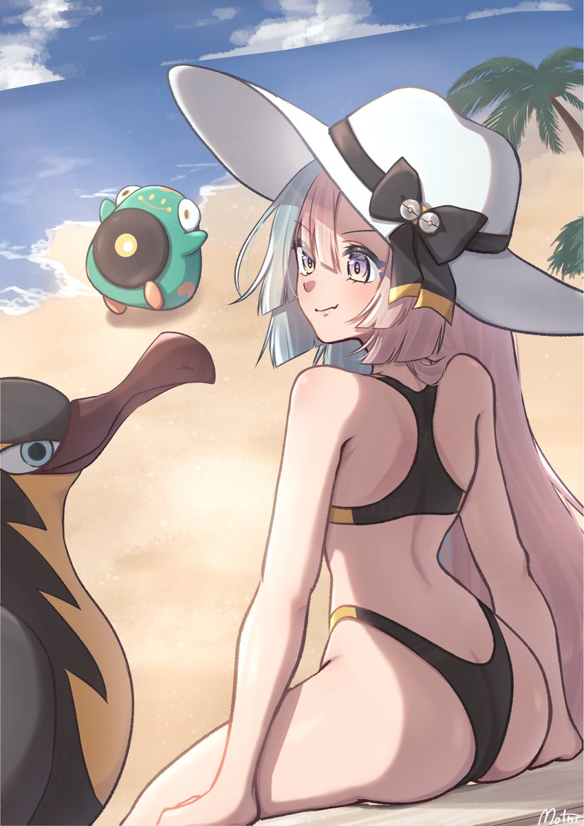 mothitarOO's tweet photo. バカンスなナンジャモ🏖️🌺
#Pokémon #ポケモンイラスト https://t.co/P6sSYElvuv