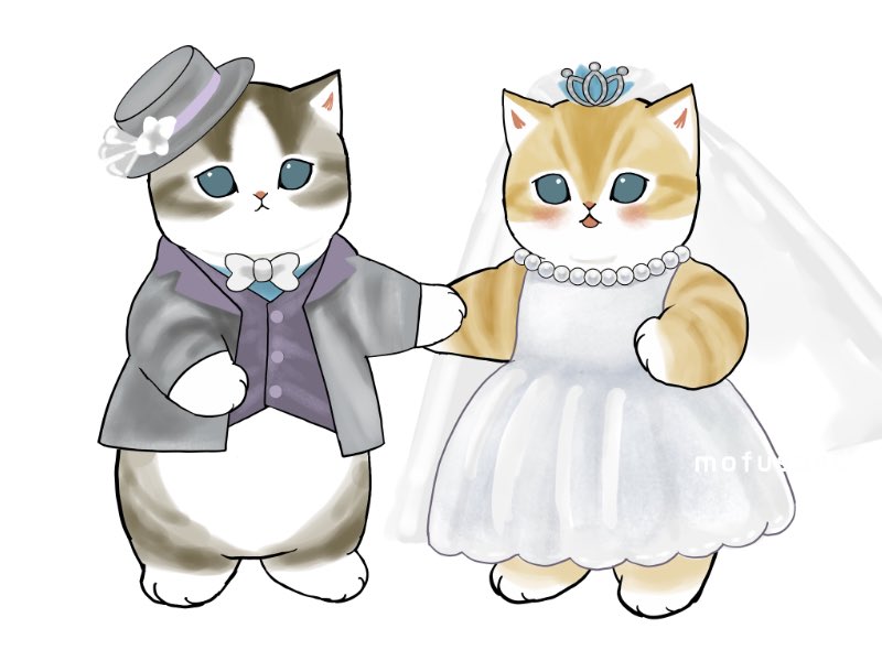 mofu_sand's tweet photo. Happy Wedding💐 https://t.co/klOKHaJa3Y