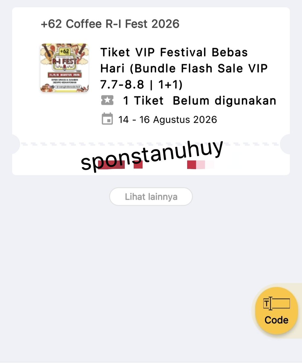 mchlrvndra's tweet photo. WTS 2 VIP RI FEST 2026 tickets.
Dijual karna gabisa dateng.
DM for price!
#wts
#rifest
#wtsrifest https://t.co/agPED2QQ1m