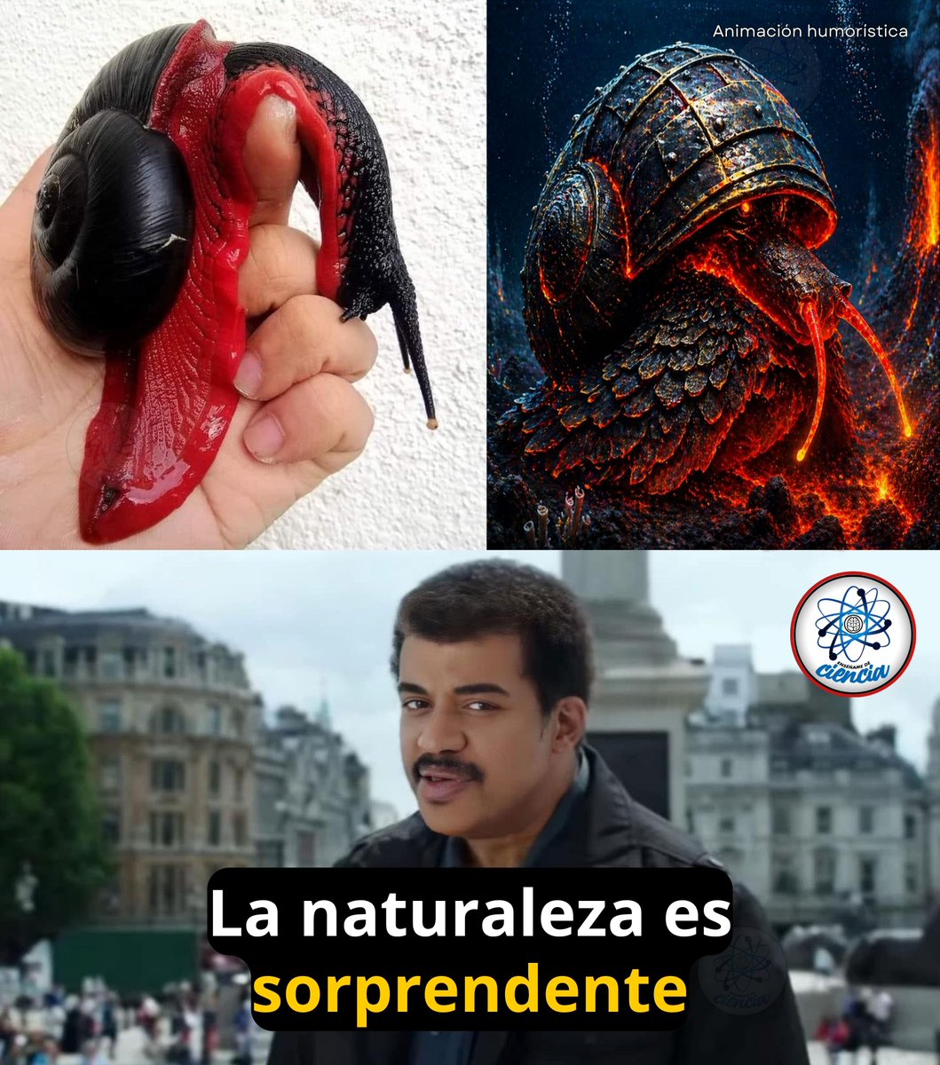 EnsedeCiencia's tweet photo. En las profundidades del océano Índico habita una criatura extraordinaria: el caracol de pie escamoso, conocido también como caracol volcánico. 🌊🐌

Vive alrededor de respiraderos hidrotermales, en un ambiente oscuro, sometido a enormes presiones y cargado de compuestos químicos. Su característica más sorprendente es su peculiar protección: incorpora sulfuros de hierro en su concha y en las escamas que recubren parte de su cuerpo, formando una especie de armadura natural.

Aunque los fluidos que emergen de estos respiraderos pueden alcanzar temperaturas superiores a los 300 °C, el caracol ocupa zonas cercanas donde el agua ya se ha mezclado y enfriado considerablemente.

Una adaptación tan inusual que lo convierte en uno de los animales más fascinantes de las profundidades marinas.