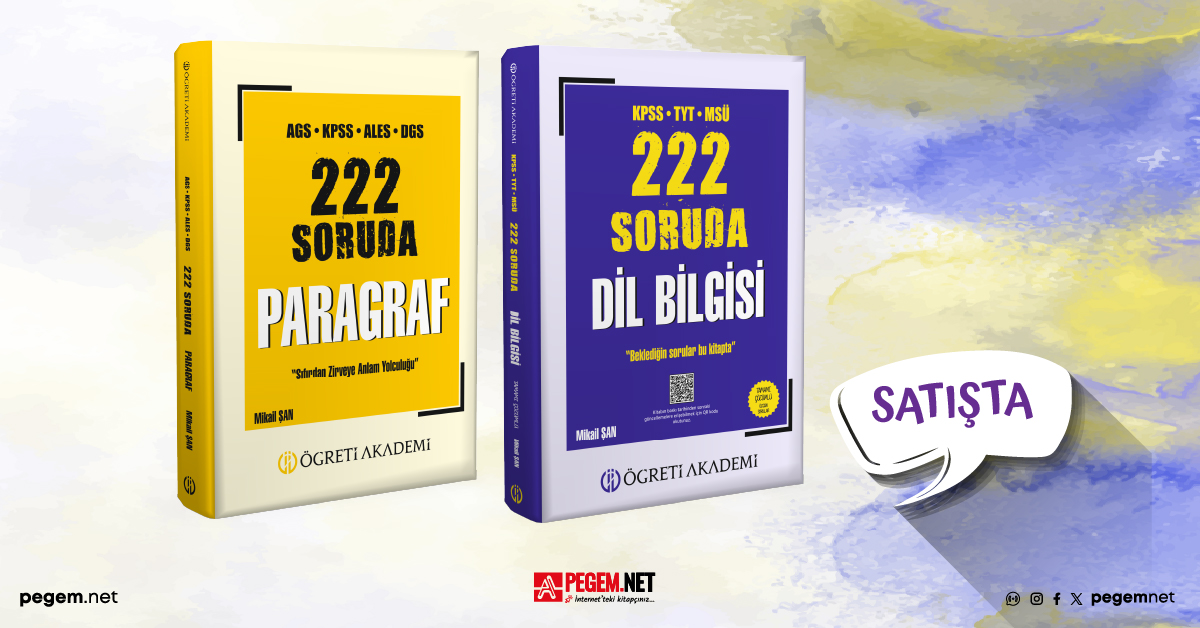 pegemnet's tweet photo. AGS-KPSS-ALES-DGS 222 Soruda Paragraf ve KPSS-TYT-MSÜ 222 Soruda Dil Bilgisi Tamamı Çözümlü Özgün Sorular kitaplarımız satışta!
İncelemek için 👉🏻 https://t.co/vyMIhdCNda
#pegemnet #öğretiakademi #pegem #paragraf #paragrafsorubankası #dilbilgisi #dilbilgisisorubankası https://t.co/v5ztUezllR