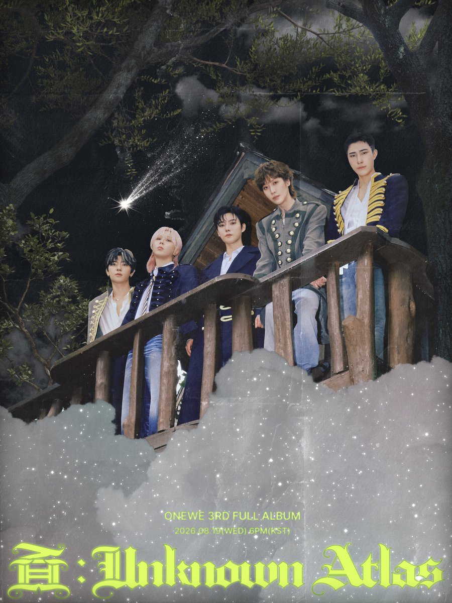 official_ONEWE's tweet photo. [#ONEWE]

ONEWE 3rd Full Album 
[面 : Unknown Atlas]

🌠 Chapter : Poster 🌠

2026.08.19 (WED) 6PM (KST) RELEASE✔

#원위 #面_Unknown_Atlas
#Scenario https://t.co/t5I3o8aFXN