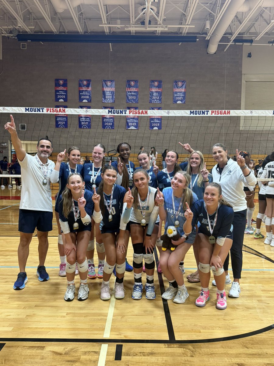 NCCSAthletics's tweet photo. V vball won the Mt Pisgah tournament this weekend! They went 4-0, defeating Mountain View HS, Mt Pisgah (2x), and N. Atlanta HS. Great start to the season! #LetsFLY https://t.co/HWoWbEMdz0