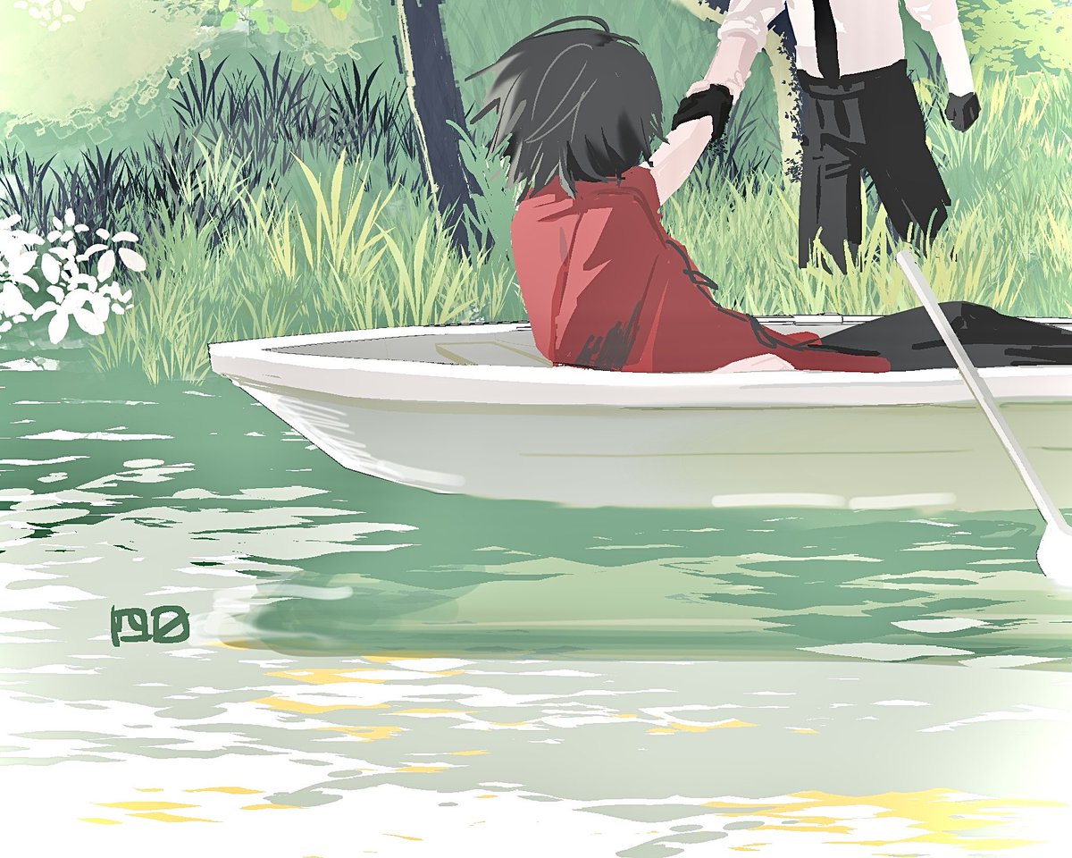 shimasu_1117's tweet photo. #緋しず再ワンドロ ＋20
湖畔🚣‍♂️ https://t.co/3v208kpmth