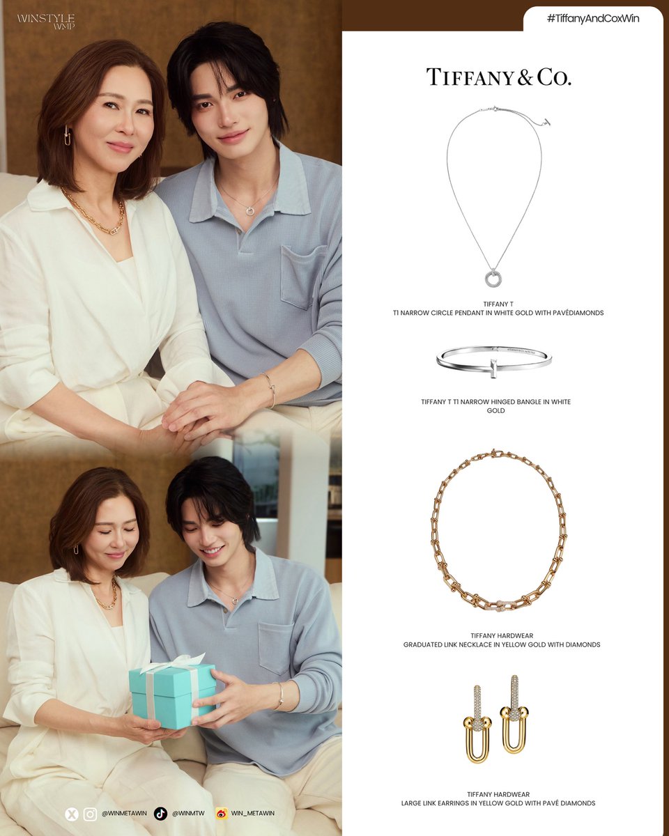 winstyle_wmp's tweet photo. ✨ Tiffany &amp; Co. House Ambassador @winmetawin &amp; MOM 🩵

WIN WEARS - #TiffanyT
MOM WEARS - #TiffanyHardWear 

#TiffanyAndCoxWIN 
#TiffanyAndCo
#winmetawin https://t.co/Q5qyPyhMR1