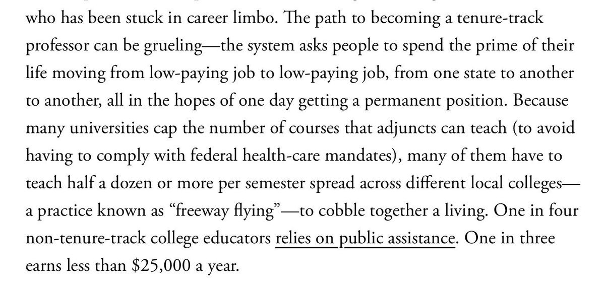 Tyler_A_Harper's tweet photo. This is a story about a college lost down the rabbit hole of performative progressivism. But at its heart, it’s about labor exploitation, the hell we put contingent profs through, and how the collapse of the tenure-system paved the way for cowardice and pseudo-radical groupthink. https://t.co/nhniuUNFyu