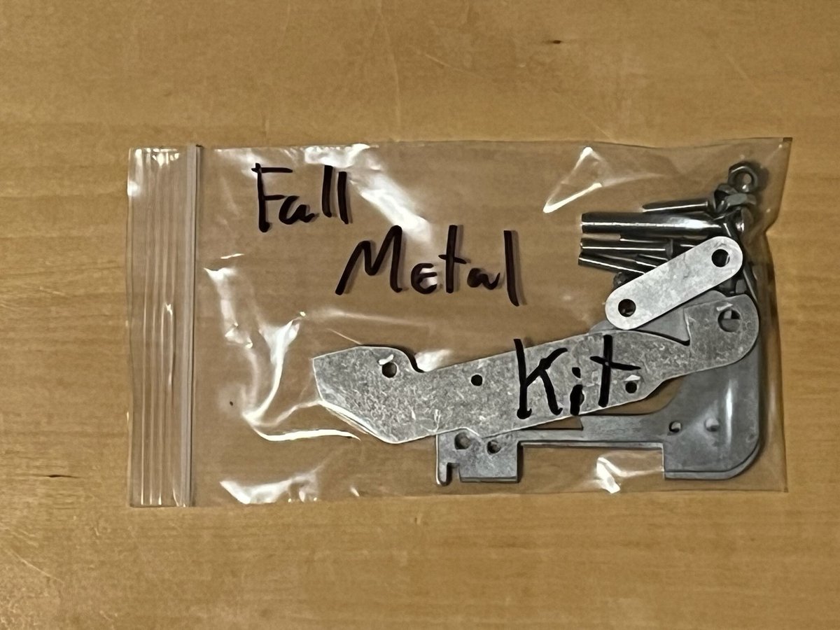 SpeedBoiSystems's tweet photo. @BrushingMyBrush @__MPMS__ Little hard to see but these are the plates that are reinforcing the printed lower. 

Very bottom right corner is the rear plate for the stock. Middle long plate is the front. And top thin plate is the FCG reinforcement. https://t.co/DEgvb8UoDP