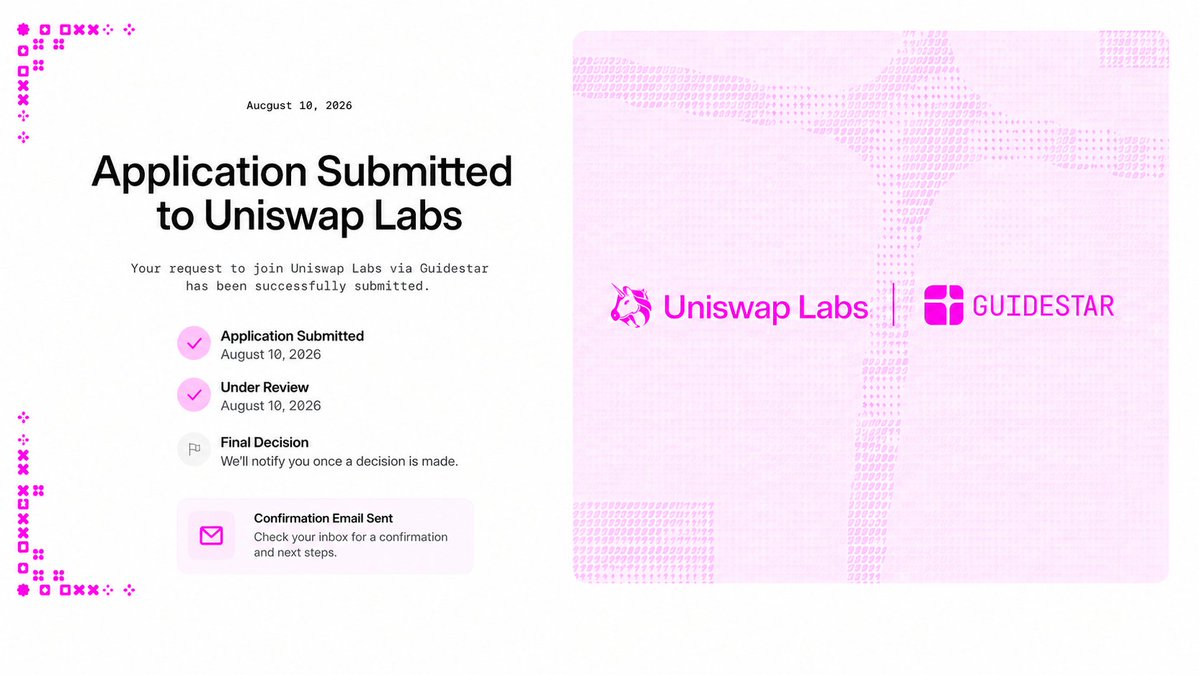 HookFrg's tweet photo. Another major milestone for HookForge. 🦄

Our application has officially moved to Under Review with Uniswap Labs.

For us, this is an important step not just because of the name, but because HookForge is being built around Uniswap v4 infrastructure and programmable on-chain token economics.

Application submitted ✅
Under Review ✅
Final decision pending.
We keep building while the process moves forward.

$HOOKFRG
https://t.co/mqj3RUeAEb

CA: 0x1cc028b80a4fa4ac969478087b861abe38e66e98