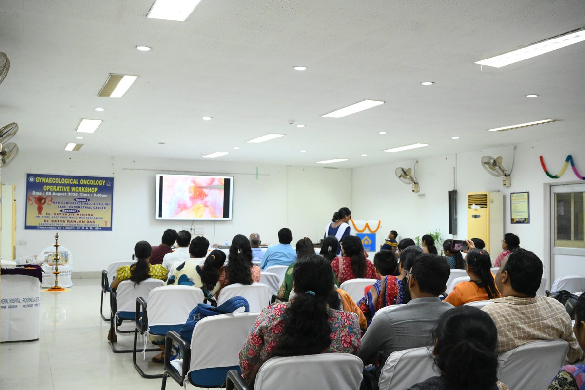sailrsp1's tweet photo. Live Gynaecological Oncology Workshop held at Ispat General Hospital of SAIL, Rourkela Steel Plant
A #live operative Gynaecological #Oncology Workshop was organised by the Department of Obstetrics & Gynaecology (#OBGY), Ispat General Hospital (#IGH), #Raurkela, on 8th August 2026, with the objective of strengthening clinical knowledge and operative skills in the areas of #gynaecological #cancers.
As part of the workshop, a 74-year-old woman, a former employee, diagnosed with early-stage #endometrial cancer (#uterine cancer) following #histopathological examination, underwent #cancer #surgery at IGH. Dr. Satyajit Mishra, Onco-Gynaecologist from #MKCG Medical College, Berhampur, was invited as the Chief Surgeon for the procedure. He was assisted by Dr. Byasadev Mishra, Senior Consultant, O&G, and Dr. Priya Kumari, Senior Medical Officer, O&G.
The #anaesthesia team was led by Dr. Manoranjan Samantray, Addl. CMO, along with Dr. Smita Kujur, Senior Consultant and DNB students Dr. Projit and Dr. Nilotpal. Sister Namita and Anaesthesia Sister Rasna assisted the team during the procedure.
The live surgery was relayed to the New Conference Hall enabling doctors and students to observe the operative procedure and gain practical insights into the surgical management of endometrial cancer.
The live surgical #demonstration was followed by academic sessions by Dr. Satyajit Mishra and Dr. Satyaranjan Das, Associate Professor, Department of O&G, Hi-Tech Medical College. The academic session was presided over by Dr. Megharay Majhi, CMO (M&HS). The sessions were smoothly conducted by Dr. Madhumita Sahoo, Addl. CMO; Dr. Bonnisikha Roychaudhury, Addl. CMO; and Dr. Divya Evelyn Kuardar, Senior Consultant, O&G Department.
The programme was attended by around 15 doctors and 20 DNB and DGO students from the Departments of O&G, Anaesthesia and Pathology.
The workshop provided an important platform for doctors to enhance their understanding of gynaecological oncology, observe advanced operative techniques and strengthen their clinical skills in managing endometrial cancer.
