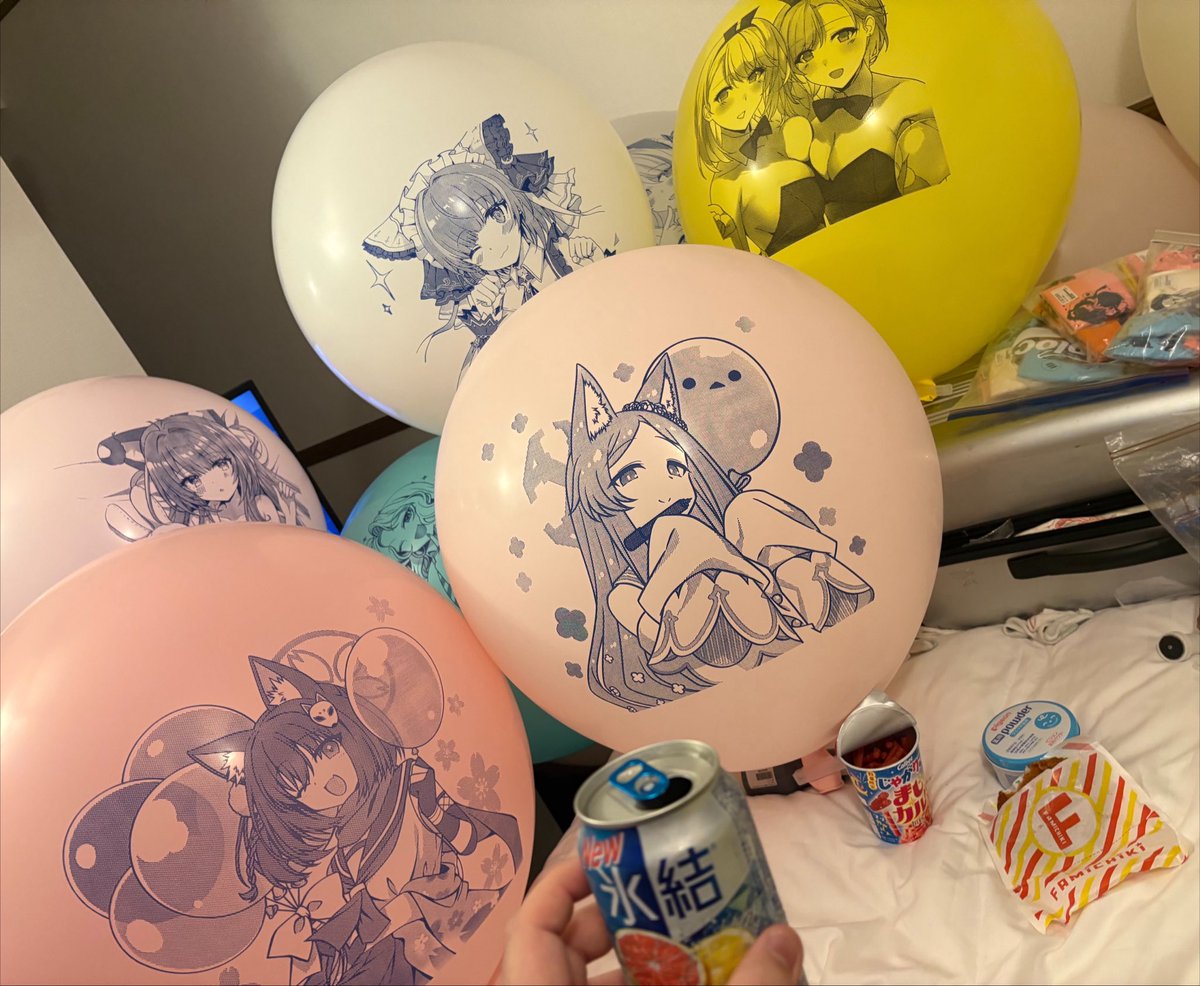 かわいー子🎈・お気に入りの子🎈を膨らまし愛でながら眺めながら