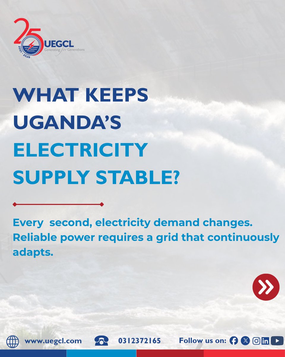 UegclOfficial's tweet photo. ⚡ What keeps the grid stable? It’s the continuous balance between changing demand and responsive generation.

#UEGCLat25 #GeneratingForGenerations https://t.co/18qYQcaCA9