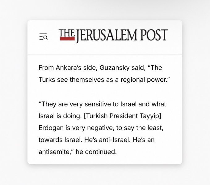 gundem7x24's tweet photo. İsrail - Jerusalem Post: 

  Erdoğan bir İsrail düşmanı, bir Yahudi düşmanı. https://t.co/3rnlfAMYTM